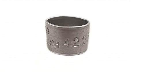Customized Stamped Duck Leg Bands, Pack of 50 (Multiple Aluminum Colors to Choose From)