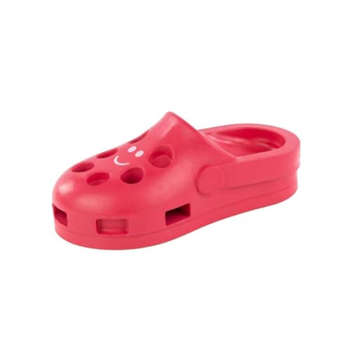 Fuzzl Clog Treat Toy for Dogs β Natural Rubber Chew Toy β Durable, Interactive Enrichment Feeder β Eco-Friendly, Non-Toxic & Dishwasher Safe β Red - style: Clog Red