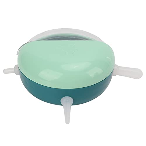 Pet Nipple Feeder with 5 Silicone Nipples, Small Pet Milk Bowl for Rabbits Puppy Kitten, Food Grade Simulated Nursing Bowl with Protective Cover, Easy to Use Milk Feeding Device fo