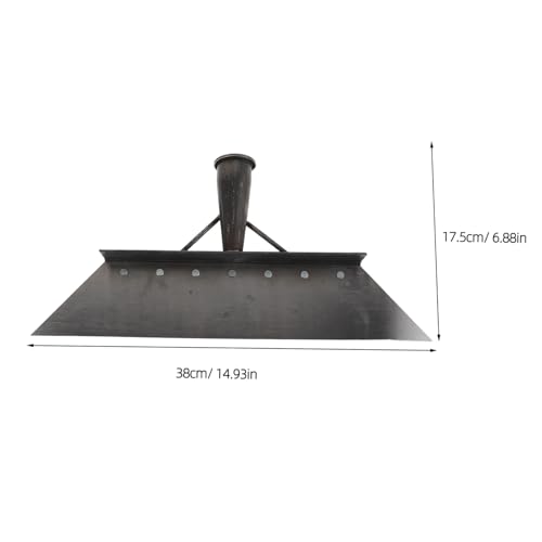 Uonlytech Heavy-Duty Manganese Steel Manure Scraper Shovel for Livestock Farm Cleaning, 38cm Metal Excrement Shovel with Multi-use Scraper Tool for Barn and Pasture Maintenance