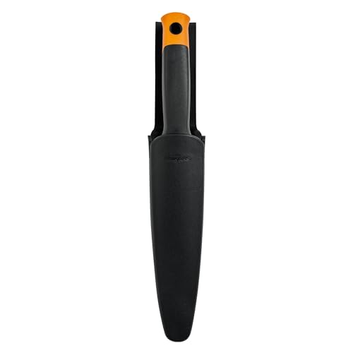 Fiskars Hori Hori Garden Knife with Sheath, Multi-Purpose Heavy Duty Gardening Hand Tool for Weeding, Planting, Digging with Hanging Hole - style: Hori Knife