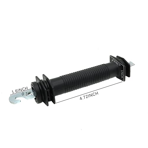 2 Pcs Electric Fence Plastic Heavy Duty Gate Handle Insulators with Spring(Black)