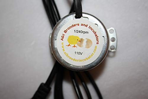 A&I Brooders and Incubators Egg Tray Turning Motor 110Volt AC 1/240 RPM with 2 Prong Plug for Incubator New!