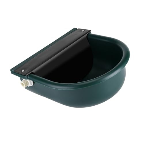 Animal Water Drinking Trough, Automatic Cow Drinking Water Bowl Feeder Trough Dispenser Waterer Livestock Water with Ball Valves for Pet Dog Horse Cattle Goat Sheep
