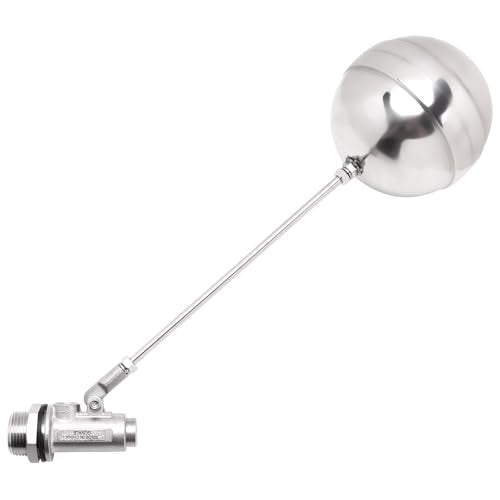 Stainless Steel Float Ball Valves - 1" NPT Male Thread Flow Control Float Sensor Valve Automatic Water Level Control Float For Tank Pond Water Tower - size: 1 Inch