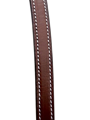 Leaders Handmade Leather Horse Halter - Heavy Duty Everyday Turnout Halter, 3/4" Wide Naturally Vegetable Tanned Leather, Solid Brass Hardware, Hand & Machine Stitched - size: Cob