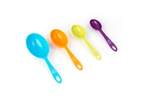 Fox Run Measuring Cup Set, 1/8 cup to 1 Cup, Multicolored 4 Cup Measuring Set - style: Measuring Cup Set