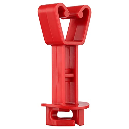 25PCS Electric Fence Insulators for Chain Link Fencing, Extended Insulators, Red - color: Red