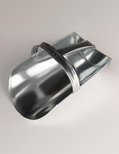Tackmore 2/Pack Galvanized Feed Scoops for Horses,Feed Scoop for Livestock Heavy Duty Stackable 2 Sizes Metal Feed Scoop