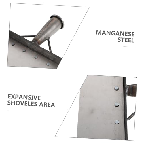 Homoyoyo Heavy Duty Steel Cleaning Shovel and Metal Poultry Dung Scraper for Farm Manure Removal, 32cm Manganese Steel Flat Shovel Scraper for Livestock Facility Cleaning