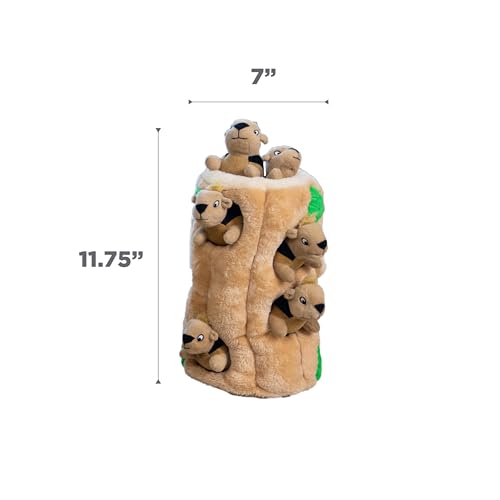 Outward Hound Hide-A-Squirrel Dog Toy – Interactive 2‑in‑1 Plush Puzzle with 6 Squeaky Removable Squirrels, X-Large - color: Squirrel Xlarge