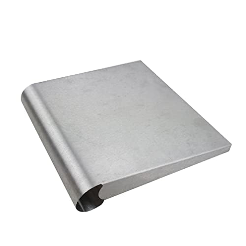 Stainless Steel Scooper for Food, Large One-Piece Cast Square Food Scoop with Sides, 5.9 Inch Metal Ice Scooper, Cutting-board Scraper, Flour Utility Scoop with Multi-Purpose Use, Silver