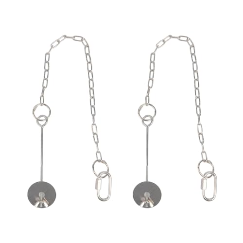 Stainless Steel Hanging Chicken Feeders with Adjustable Chain and Vegetable Skewers for Bird Cage Enrichment and Foraging Foraging Toy - size: S