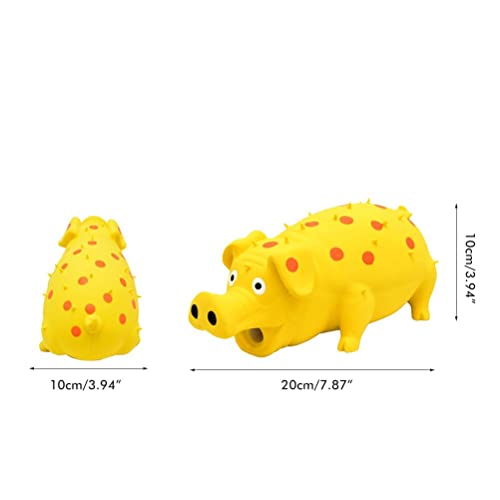 Zopsc Dog Chew Toy, Interactive Play & Training Toy with Squeaky Grunting Sound, Safe Food-Grade Dog Toys, 4 Colors for Small Medium Puppy