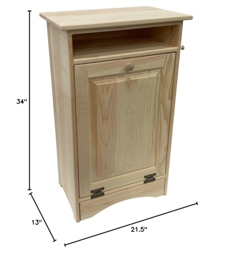 Peaceful Classics Pet Feeder Station, Unfinished | Dog Food Storage Container, Dog Food Storage Cabinet, Pet Supplies Organizer, Can Hold 35 Lbs of Pet Food - color: Unfinished