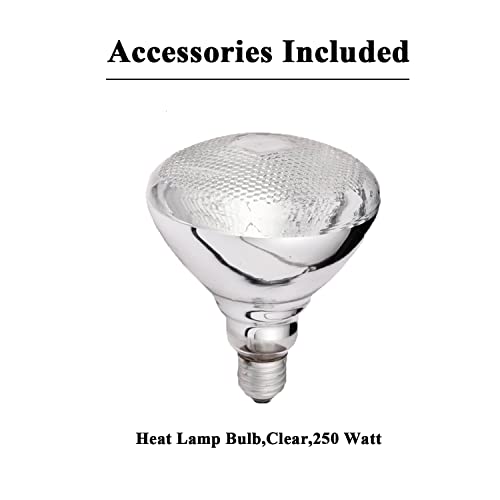 KOUDA Commercial Food Warmer Lights Telescopic Heating Lamps for Buffet Kitchen Restaurant (Dia.29cm,Adjustable Height.60-150cm) (Silver) - color: Silver