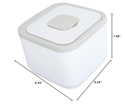 Rice Storage Container, Airtight Large Capacity Food Dispenser for Pantry Kitchen Food Grade ABS 50 Lb Stackable Bin with Lid and Measuring Cup
