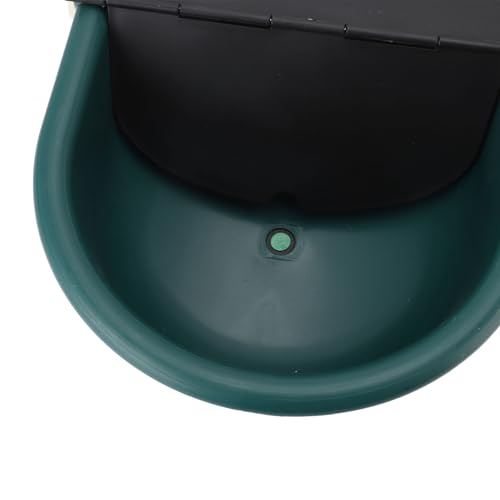 Livestock Water Bowl Automatic Water Feeder with Float Ball Green Plastic Trough 26 X 28 X 14 Cm Large Capacity for Cattle Sheep Horses Farm Use