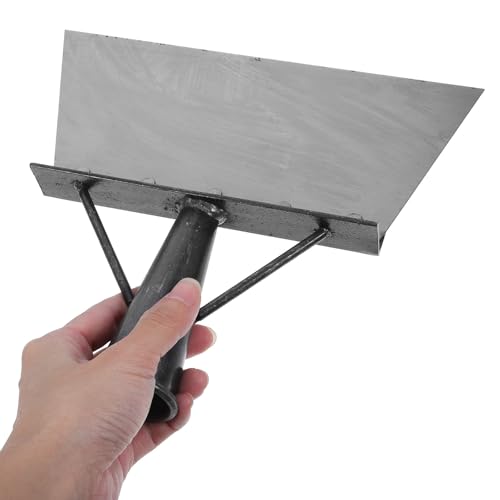 jojofuny Multifunctional Metal Cleaning Shovel and Farm Scraper Shovel for Poultry Dung Removal, Heavy-Duty Steel Floor and Yard Ice Scraper Tool for Outdoor Gardening and Landscaping