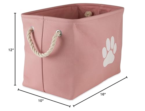 Bone Dry Pet Storage Collection Collapsible Bin, Rose, Medium Rectangle - color: Rose, size: Medium Rectangle