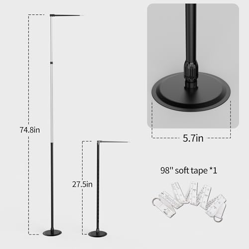 THOUSANDSUNNY Horse Measuring Stick, Height Measuring Rod Tools for Horse Cattle Farm Livestock Telescoping Foldable Ruler