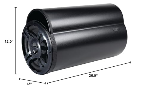 Bazooka BT1024DVC BT Series 10-Inch 4 Ohm Dual Passive Tube | Trademark Bass Tubes enclosure, 10 inch 400W dual voice coil woofer, straps included - style: 10" 4 Ohm DVC