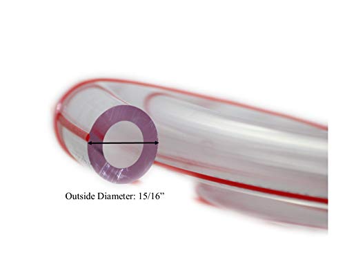 Milk Hose/Tube Transparent Food Grade for Cow Or Goat Milking Machines 8 Ft Long by Melasty (14mm ID) - size: 14mm