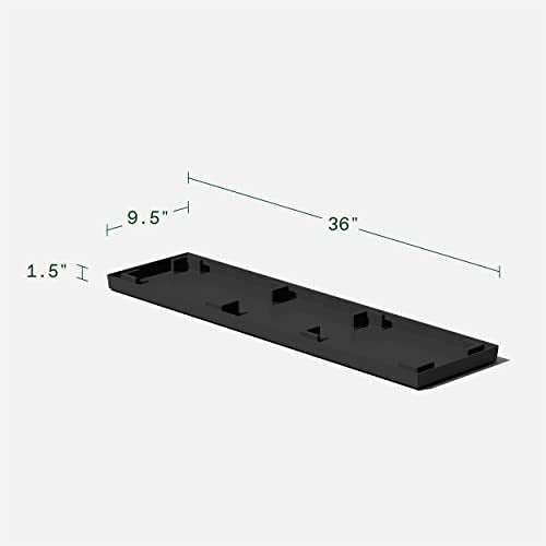Veradek Midori Long Trough Planter (Black, 39 inch - 2 Pack with 2 Saucer Trays) - color: Black, size: 39 inch - 2 pack with saucers
