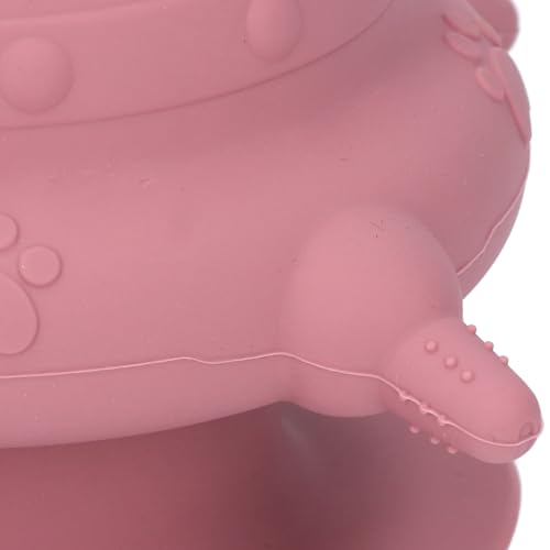 Silicone Puppy Milk Feeder 4 Nipples Small Puppy Nursing Station, Puppy Bottles Simulates Mother's Milk, Feeding Multiple Young Animals, Suitable for Pet Owners - color: Pink