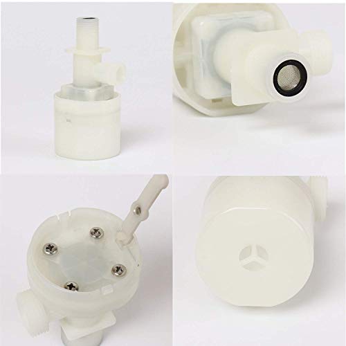 Water Float Valve, Water Level Control Water Tank Traditional Float Valve Upgrade 2 PCS(1/2" to 1/4", up inlet) - color: up inlet, size: 1/2" to 1/4"