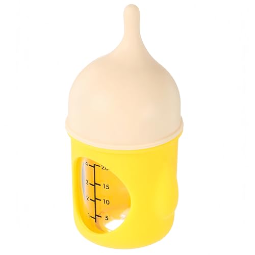 20ml Pet Nursing Bottle, Slow Flow Silicone Feeder for Newborn Puppies, Kittens & Small Animals, Easy-Grip, Anti-Leak, Easy to Clean, Yellow