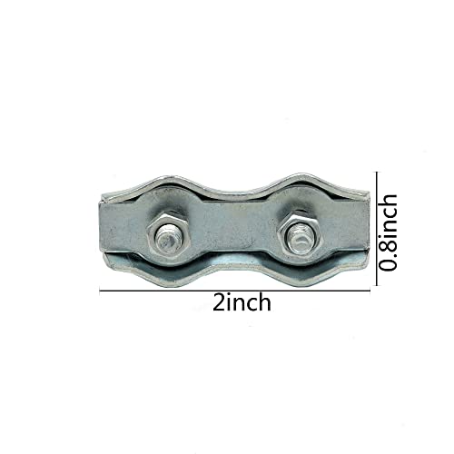 M5 Poly Rope Connectors, Wires Splicer Galvanized Steel Connectors for Electric Fences Wires (20)