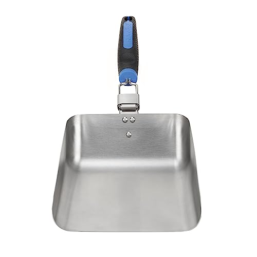 Razor Griddle Food Scooper, Multi-Purpose Stainless Steel Griddle Food Mover, Extra-Large Scooper for Bulk Meals, Vegies for Outdoor Cooking, BBQ, Grilling, Shovel Spatula for Stir Fry & More -08835RZ