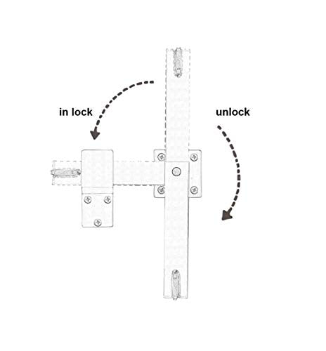 QCAA Heavy Duty Bar Door Farm Gate Latch, 5.5", Stainless Steel, Matte Black, 2 Pack - size: 2 Pack