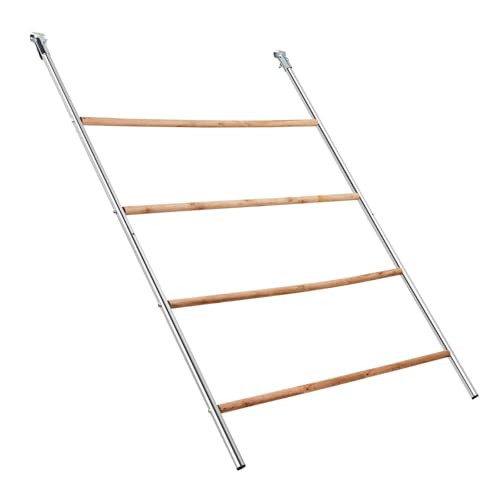 Chicken Perch for Coop Hens, Ducks & Small Pets 4-Tier Design Stable Base, 41.3" W x 56.7" H, Durable Metal & Wood Construction, Easy to Assemble & Clean, Non-Slip Chicken Roosting Bars for Outdoor