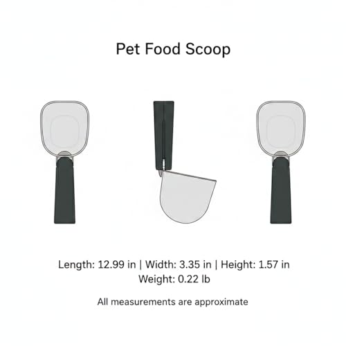 Pet Food Scoop with Built-in Bag Sealer, Durable PP Measuring Cup for Dry Kibble, 13-Inch Long Handle (Pink, Blue, Green) - color: Green