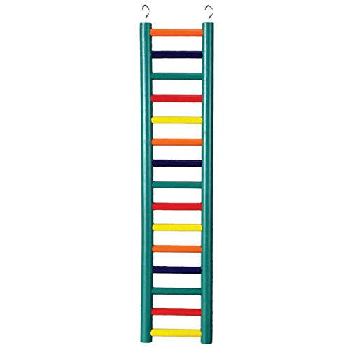 Prevue Pet Products 9-Rung Wood Bird Ladder - Accessories for All Pet Bird Sizes, Hanging Birdcage Toy for Climbing, Foot Exercise, Beak Use, Mental Enrichment, and Interactive Play - size: 9-rung