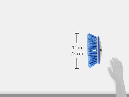 STAR BRITE Premium Medium Wash 8" Brush Head W/Bumper - Dual Connections Fit Either Standard 3/4" Threaded Poles or Extend-A-Brush Handles (Medium) (Blue) (040162) - color: Blue, size: Deluxe 8" Brush