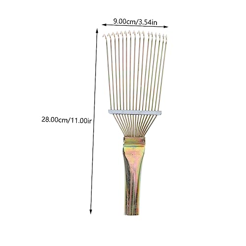 BESPORTBLE Metal Cattle Hair Rake for Horse Grooming Medium Livestock Brush for Shedding and Cleaning Horses Cattle and Donkeys Comfortable Comb with Fine Grinding for Massage