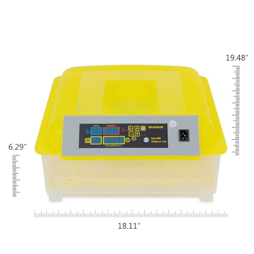 Egg Incubator Automatic Digital Hatcher Machine with Turning Temperature Control for Hatching Chicken Duck Goose Quail (48 Eggs) - size: 48 Eggs