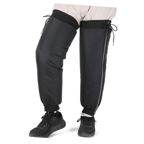 PRETYZOOM 1 Pair Outdoor Motorcycle Leg Gaiters Calf Covers with Slip Straps for Winter Riding Reflective Material for Safety Warm and Durable Design for Electric Bikes and Motorcycles