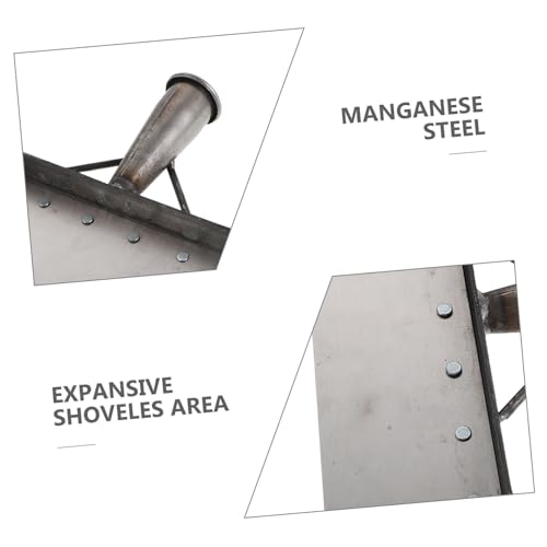 Manure Scraper and Metal Blade Scraper Tool for Livestock Barn Cleaning, 32cm Heavy Duty Manganese Steel Multi-Functional Poultry Manure Shovel for Farm and Chicken Coop
