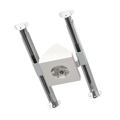 Ceiling Fan Box Mounting Bracket,14.5 Cubic-inches Adjustable Fan and Light Fixture Mounting Box, White Ceiling Fan Mount Box Bracket Kit for Cathedral Ceiling Angles of 80°or Up