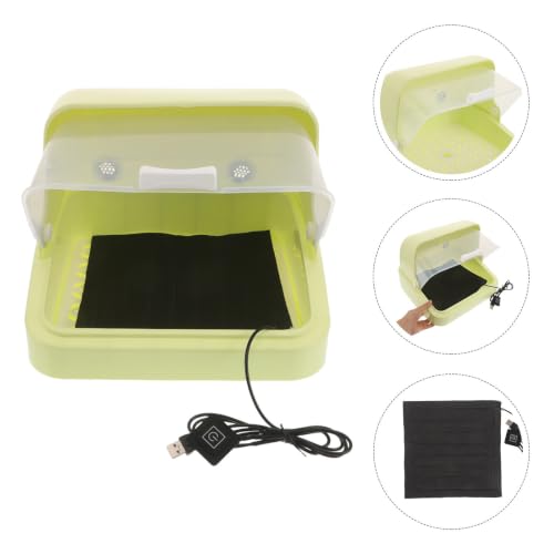 Chick Brooder Box with Tricolor Adjustable Heating System and Enhanced Air Circulation for Quail and Bird Eggs, Plastic and Thermal Insulation Cotton Material, Suitable for Home