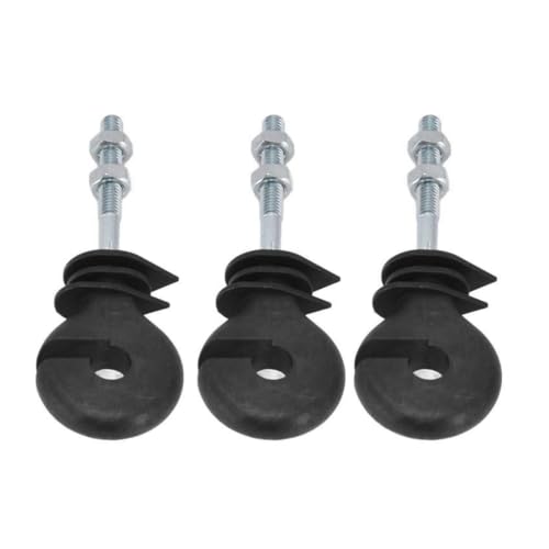 Electric Fencing Ring Insulators 50Pcs Flat Nut Insulators Electric Fence Threaded Insulation Spiral for Livestock