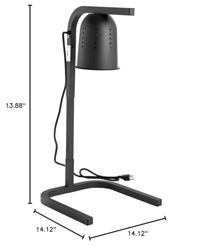 Kratos Commercial Countertop Food Heat Lamp | Freestanding Single Bulb Warmer | Black Countertop Heat Lamp for Food |120V, 250W | Adjustable Height Design | ETL Certified (31M-002) - size: 1 Bulb-Black