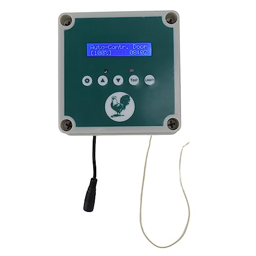 Agatige Automatic Chicken Coop Door Controller, IP44 Cage Opener Remote Control Poultry House Door Actuator Motor Kit with Timer Light Sensor for Chicken, Duck, Goose