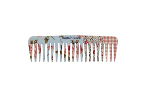 Rock & Ruddle Wide Tooth Comb. Perfect for Detangling Wet Hair and Applying Hair Color. Pink Gingham Design - color: Pink Gingham