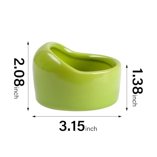 3 Pack Ceramic Hamster Food Bowl, Splash-Proof, Tip-Proof, Chew-Resistant, Easy to Clean Small Animal Bowl for Hamster/Guinea Pig/Chinchilla/Hedgehog, 1 Pink + 1 Blue + 1 Green - color: Pink + Blue + Green