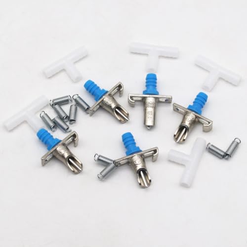 50PCS Automatic Water Rabbit Nipple Drinker Feeders for Rabbit Guinea Pig Ferret Rat Mouse Poultry Watering System (Blue)